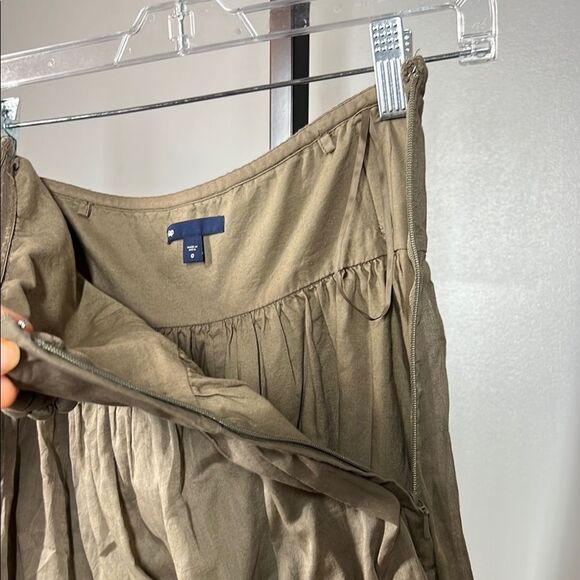 GAP Tan Embellished Tiered Mini Off the Shoulder Dress - Picture 7 of 7